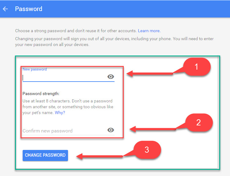 How To Change Gmail Password 