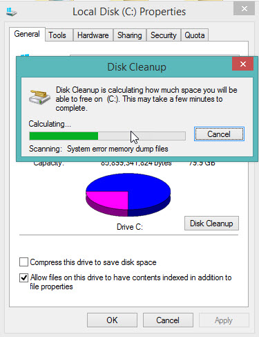 Run Disk Clean Up