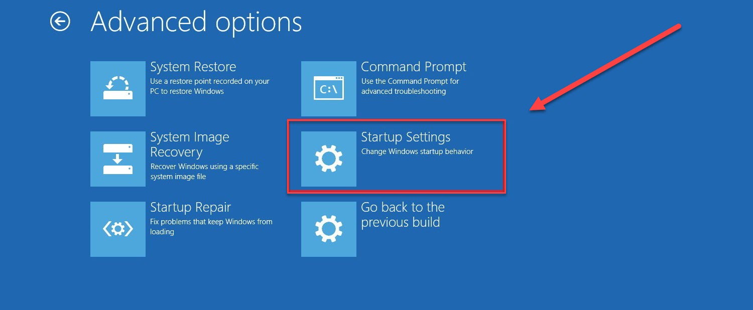 Click Advanced Options. Blue Screen Windows 10 