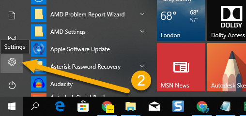 How To Uninstall Apps on Windows 10 - Step 2 Click Settings
