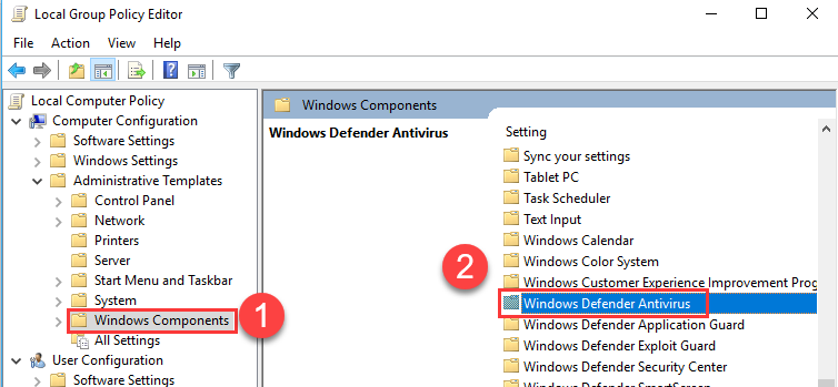 Windows Components How to Turn Off Windows Defender (3)