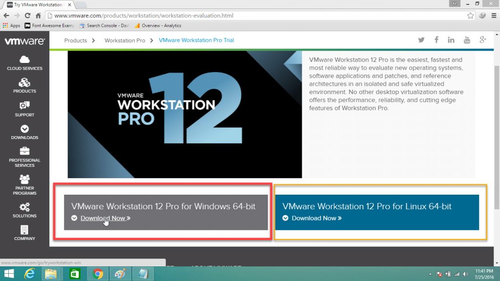 How to Download VMware Workstation 12